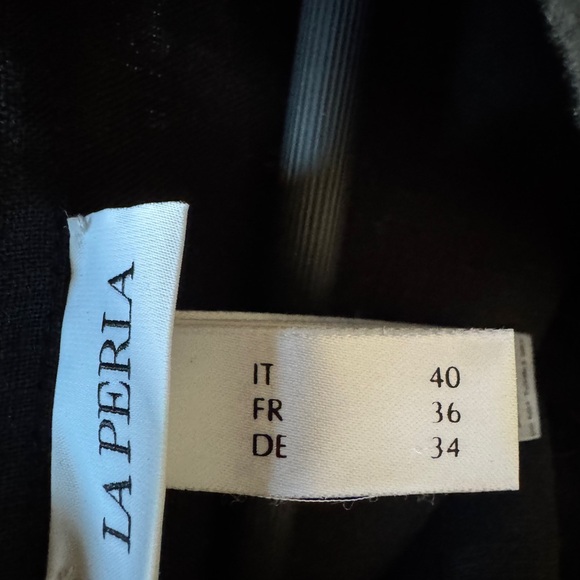 La Perla black 100% linen black swim cover up - Picture 7 of 8